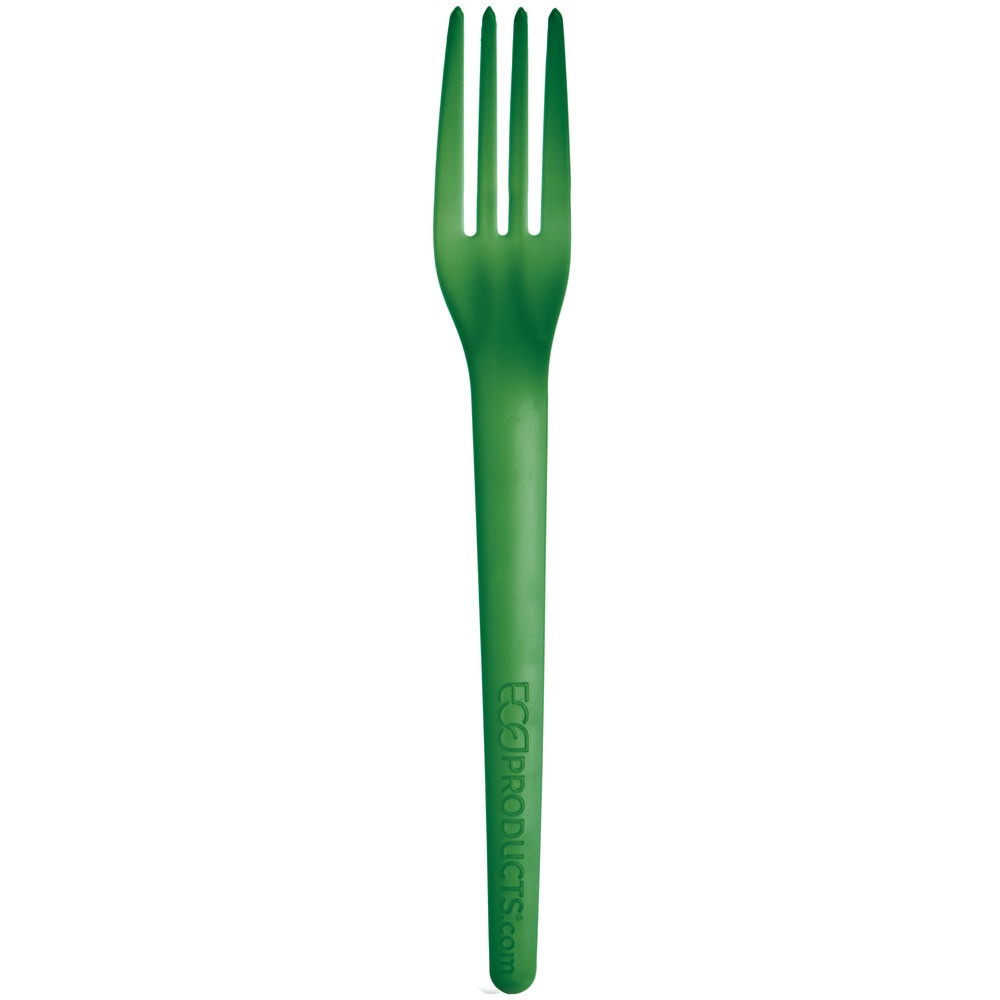 ECO-PRODUCTS, INC. EP-S017G Eco-Products Plantware Dinner Forks, 7in, Green, Pack Of 1,000 Forks