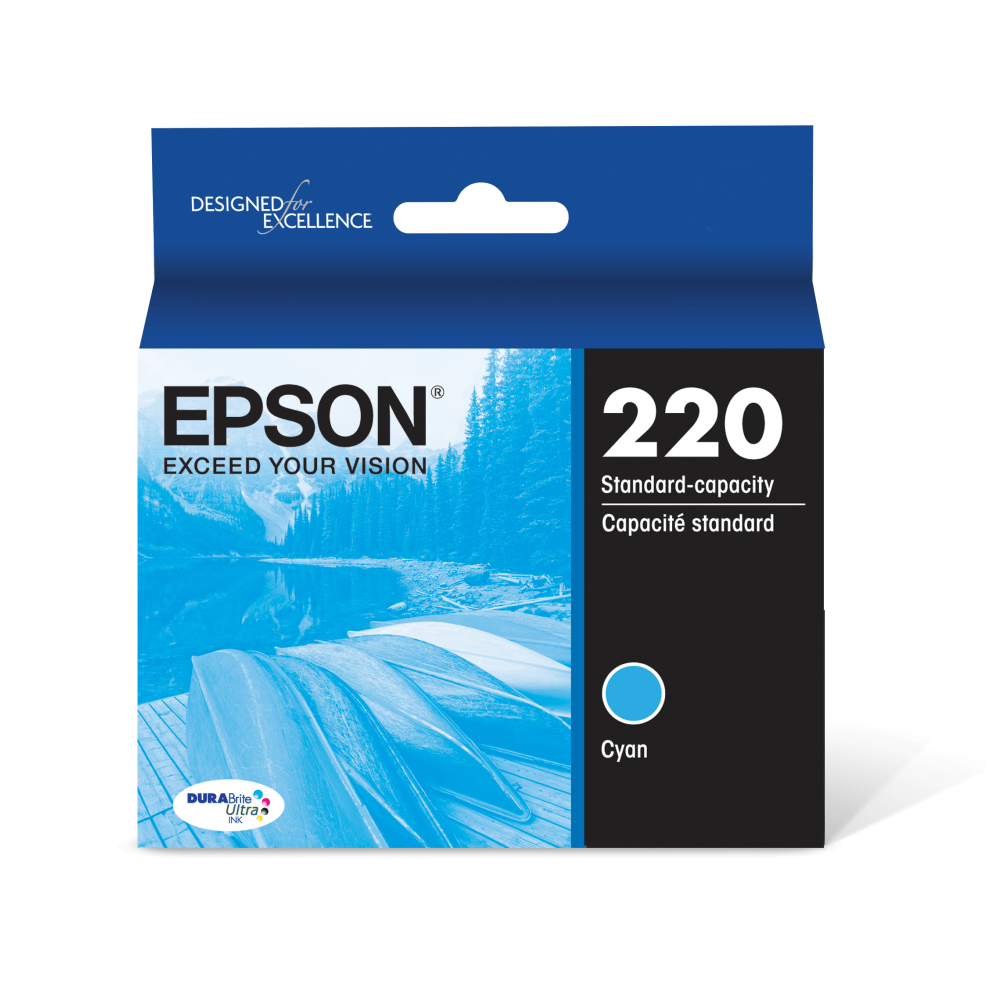 EPSON AMERICA INC. T220220-S Epson 220 DuraBrite Ultra Cyan Ink Cartridge, T220220-S