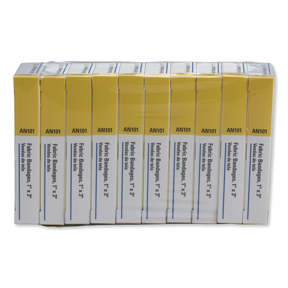 FIRST AID ONLY, INC. AN-101 First-Aid Refill Fabric Adhesive Bandages, 1 x 3, 160/Pack