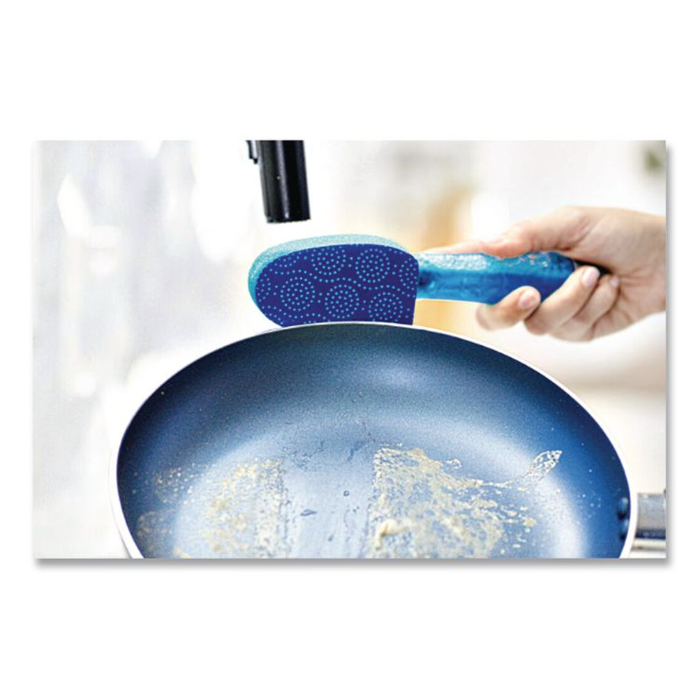 3M/COMMERCIAL TAPE DIV. Scotch-Brite® 6904BX Scrub Dots Non-Scratch Dishwand, Blue, 4/Box