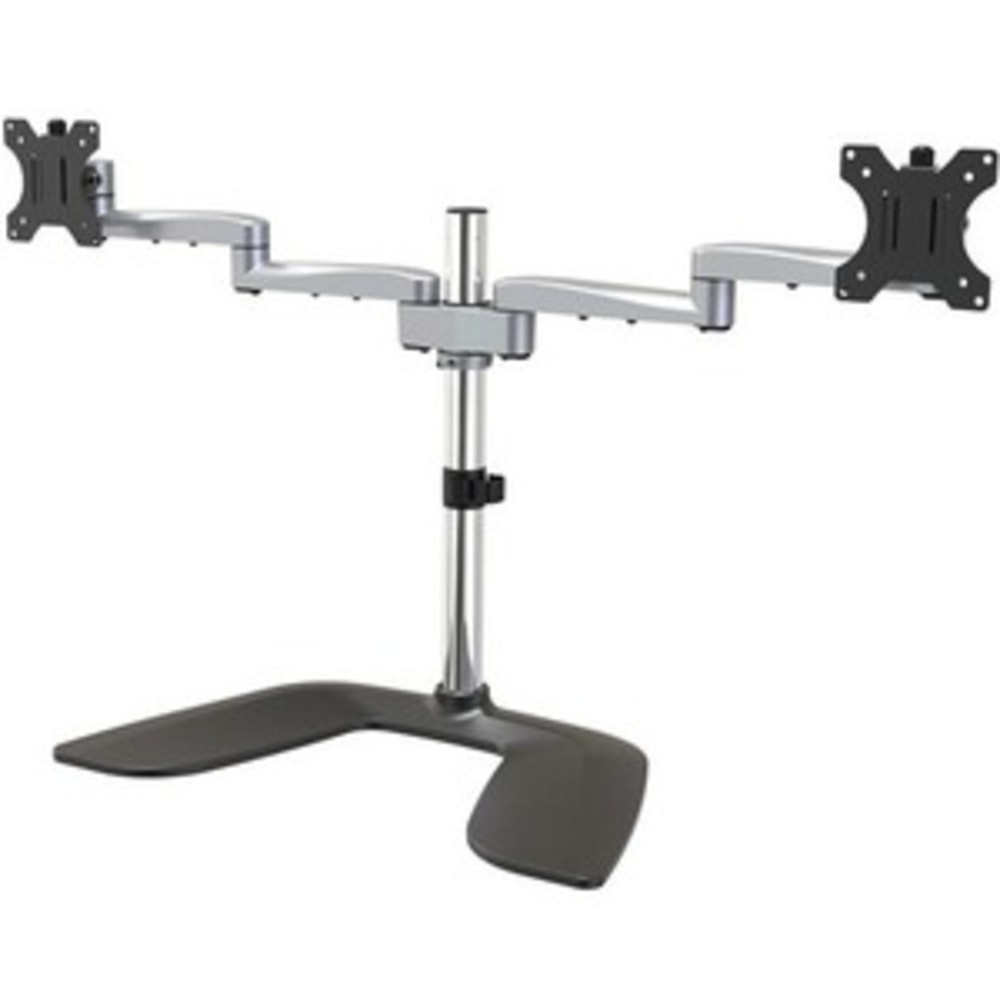 STARTECH.COM ARMDUALSS  Dual Monitor Stand - Articulating Arms - Height Adjustable - For VESA Mount Monitors up to 32 - Steel/Aluminum - Black, Silver