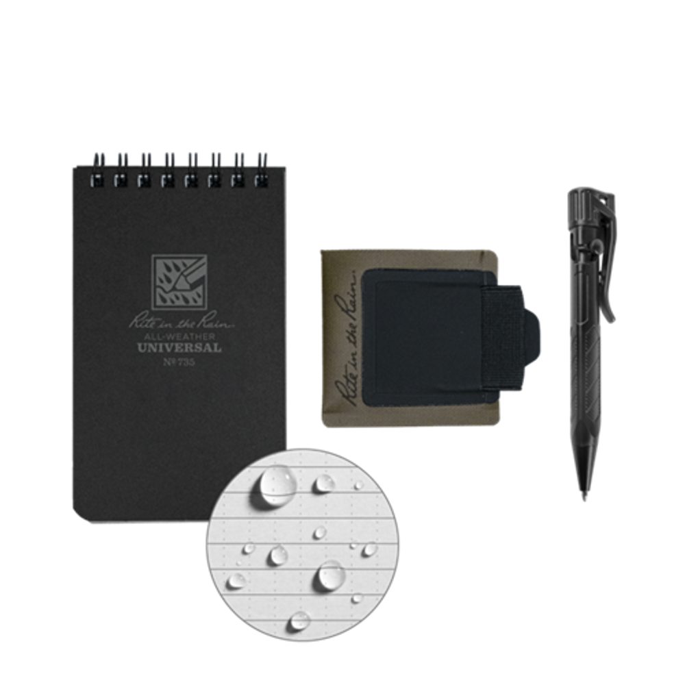Rite in the Rain PH2-KIT All-Weather Monsoon Adhesive Pen and Card Holder Kit