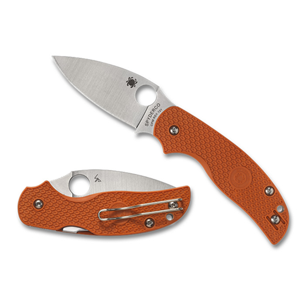 SPYDERCO C123BORP Sage 5 Burnt Orange Lightweight CPM REX 121 PlainEdge
