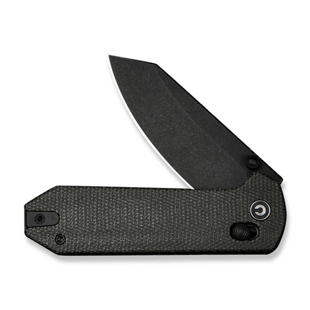 CIVIVI Knives C23073B-1 CIVIVI Yonder Thumb Stud & Crossbar Lock Knife Dark Green Canvas Micarta Handle