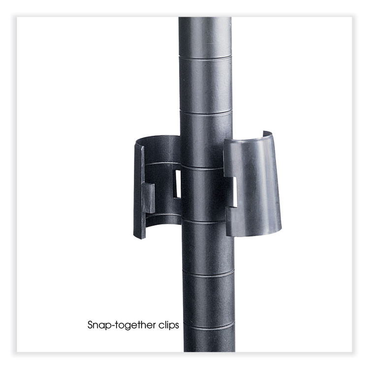 SAFCO PRODUCTS 5287BL Industrial Extra Shelf Pack, 36w x 18d x 1.5h Steel. Black, 2/Pack