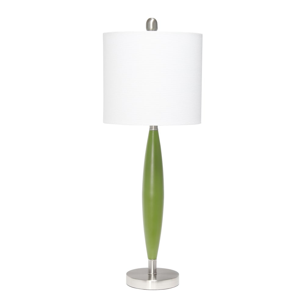 ALL THE RAGES INC LHT-5036-GR Lalia Home Stylus Table Lamp, 27inH, White Shade/Green Base