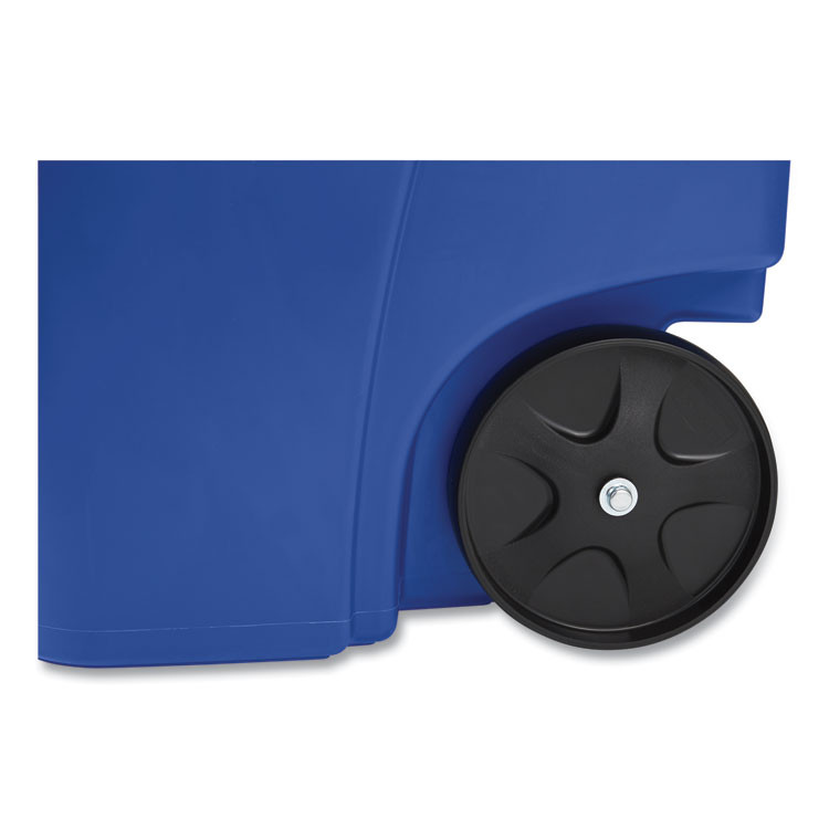 RUBBERMAID COMMERCIAL PROD. 9W27-73 BLU Square Brute Recycling Rollout Container, 50 gal, Plastic, Blue