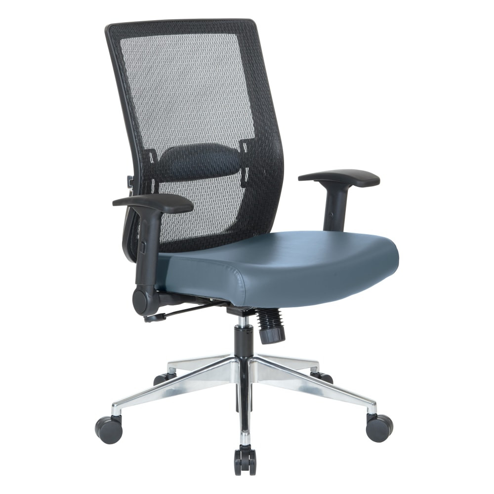 OFFICE STAR PRODUCTS 867A-1P91F2-R105 Office Star Space Seating 867A Series Ergonomic Matrix Mid-Back Chair, Blue/Black