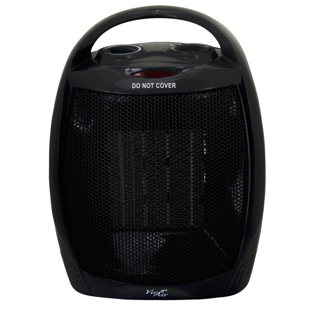 MEGAGOODS, INC. 995100347M Vie Air 1500W Portable Ceramic Heater, 5-3/4inH x 7inW x 10inD, Black