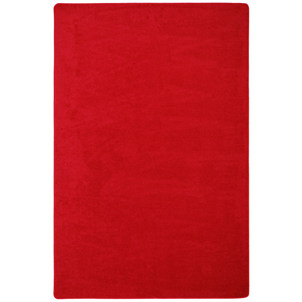 JOY CARPETS & CO. Joy Carpets 80R-07  Kid Essentials Solid Color Rectangle Area Rug, Endurance, 12ft x 6ft, Red