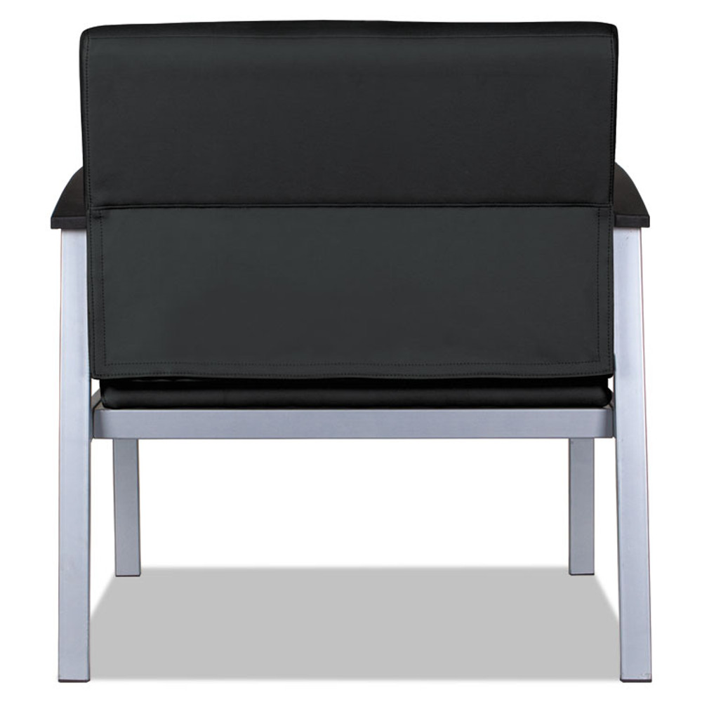 ALERA ML2219 Alera metaLounge Series Bariatric Guest Chair, 30.51" x 26.96" x 33.46", Black Seat, Black Back, Silver Base