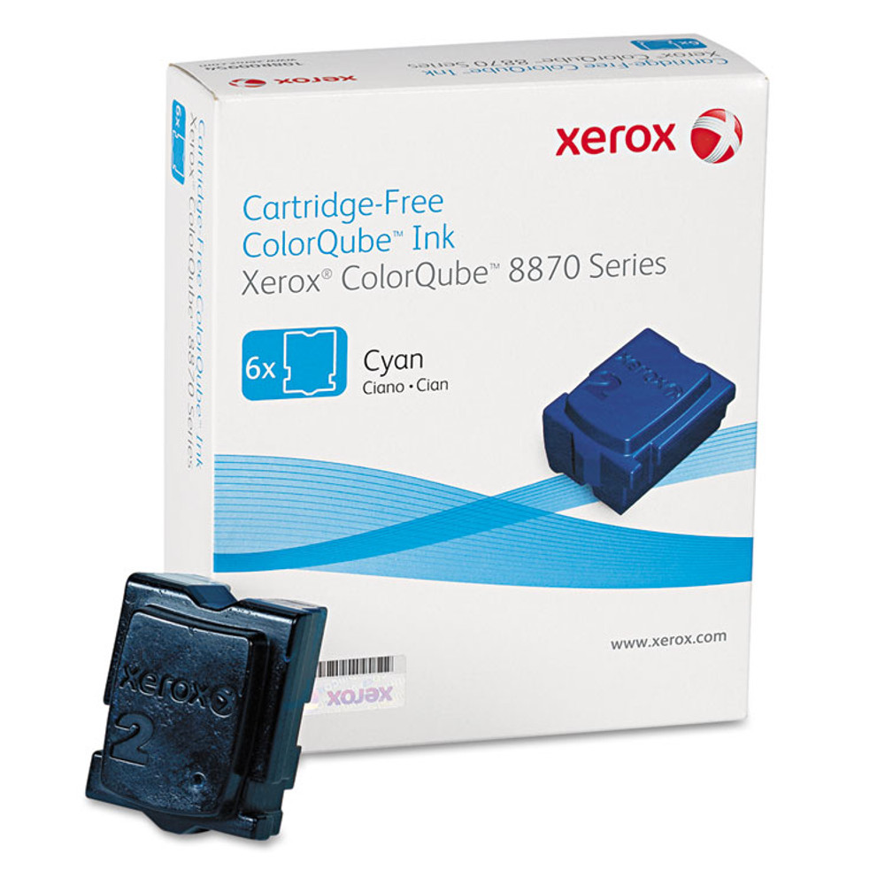 XEROX CORP. 108R00950 108R00950 Solid Ink Stick, 17,300 Page-Yield, Cyan, 6/Box