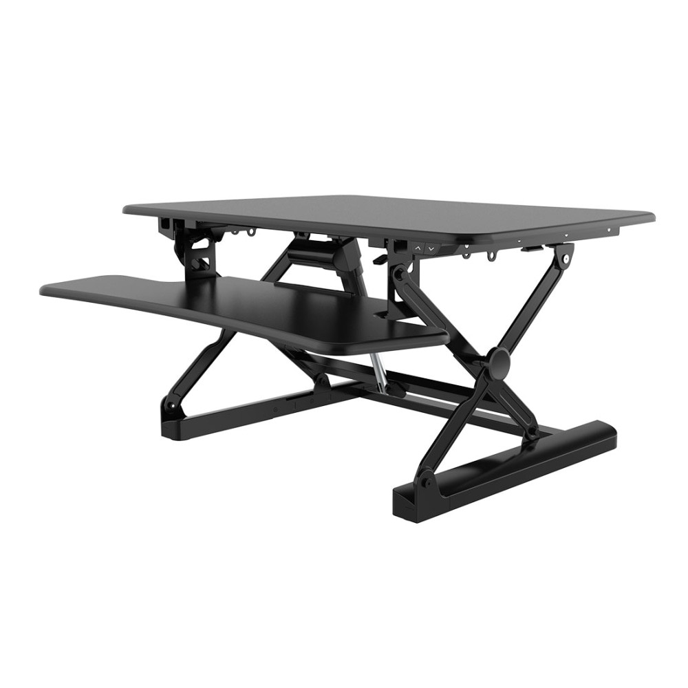 FLEXISPOT EM2B  EM2B 35inW Motorized Sit-Stand Desk Riser, Black