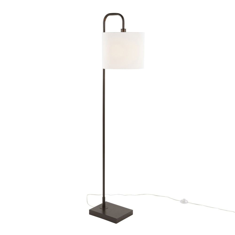 GRANDVIEW GALLERY LLC FL62-ABEL-DBL OBW LumiSource Abel Floor Lamp, 62inH, Off-White/Oil-Rubbed Bronze