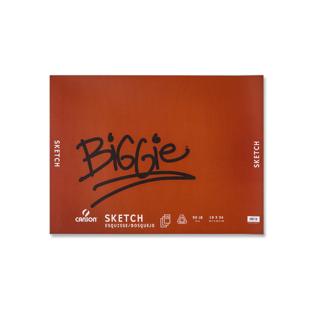 CANSON, INC. Canson 100511076  Biggie Sketch Pad, 18in x 24in, Pack Of 120 Sheets