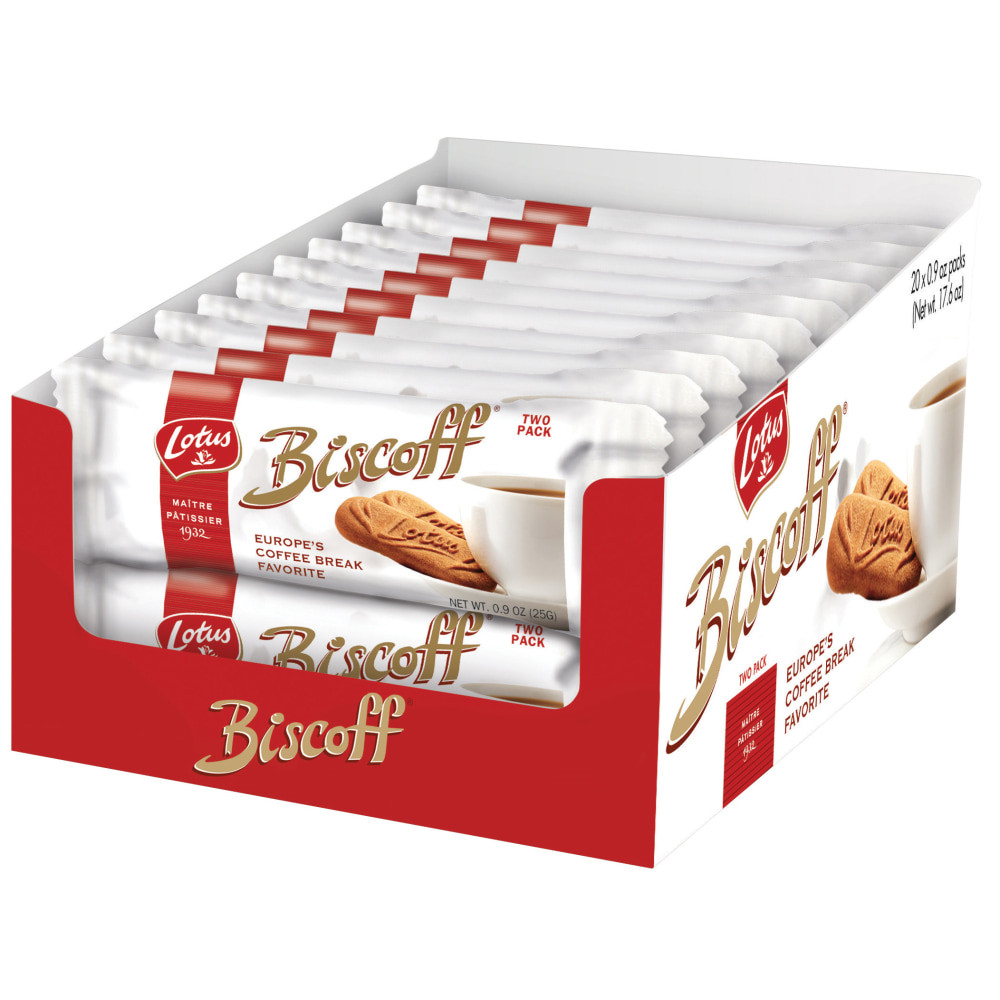 MIO TECHNOLOGY Biscoff LOT53613  Twin Pack Gourmet Cookies, 0.9 Oz, Box Of 20