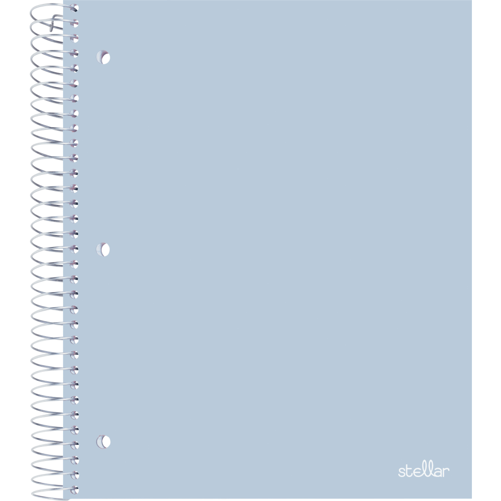 OFFICE DEPOT ODDI-STLCR-BLU  Brand Stellar Poly Notebook, 8-1/2in x 11in, 5 Subject, College Ruled, 200 Sheets, Baby Blue