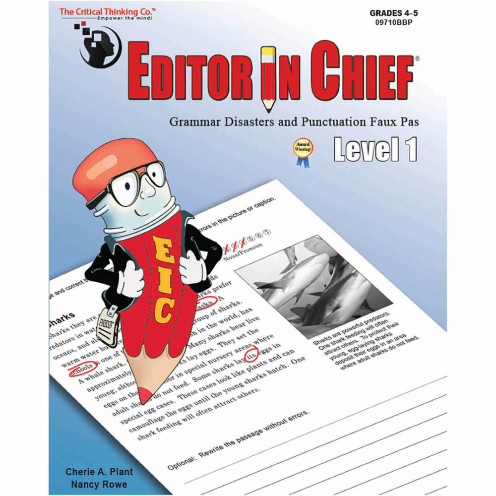 CRITICAL THINKING CO. CTB9710 The Critical Thinking Co. Editor In Chief Level 1 Workbook, Grades 4-5