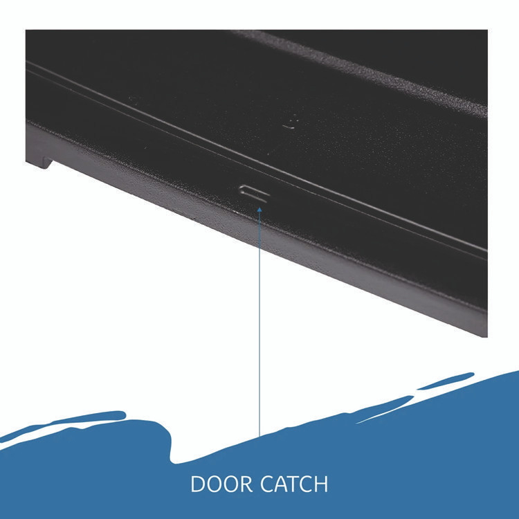 ICEBERG ENTERPRISES 92551 Rough n Ready Storage Cabinet, Three-Shelf, 33w x 18d x 66h, Black