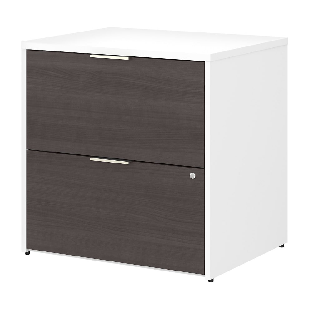 BUSH INDUSTRIES INC. Bush Business Furniture JTF130SGWHSU  Jamestown 29-5/7inW x 23-2/3inD Lateral 2-Drawer File Cabinet, Storm Gray/White, Standard Delivery