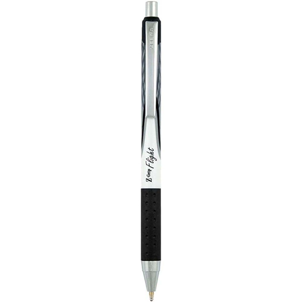 ZEBRA PEN CORP 20924 Zebra Pen Z-Grip Flight Retractable Ballpoint Pens - 1.2 mm Pen Point Size - Retractable - Black - 24 / Pack