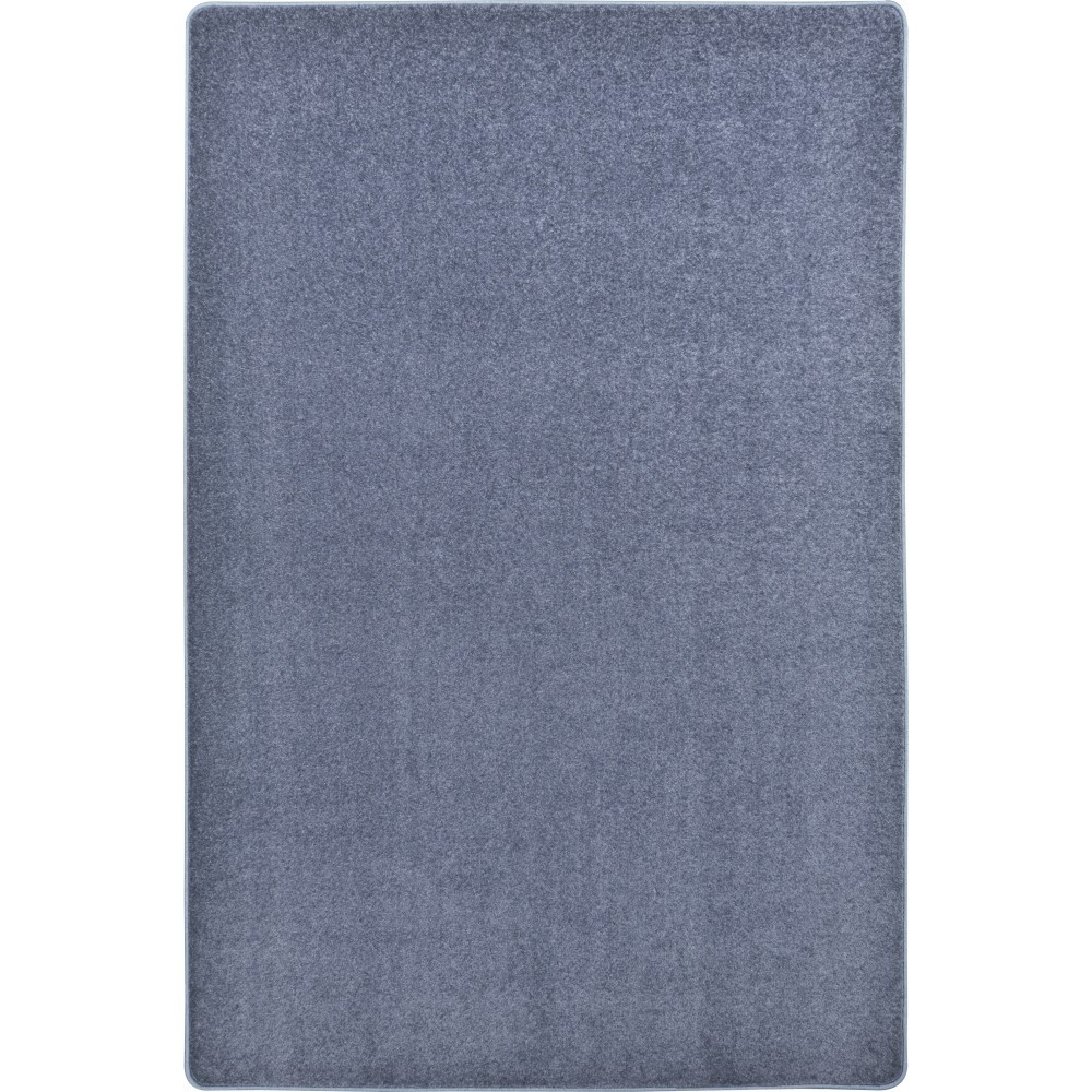 JOY CARPETS & CO. Joy Carpets 80S-04  Kid Essentials Solid Color Rectangle Area Rug, Endurance, 12ft x 7"6in, Glacier Blue