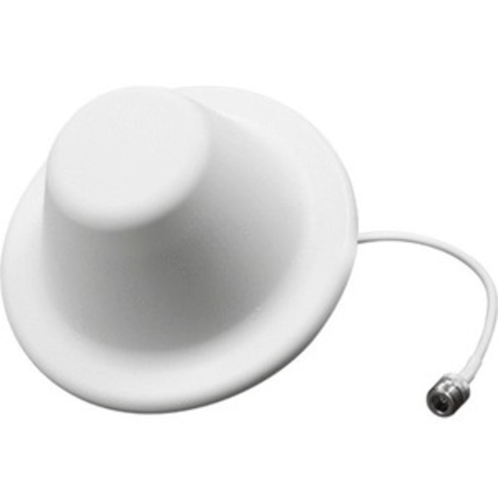 WILSON ELECTRONICS, INC. 304412 WilsonPro 4G LTE/ 3G High Performance Wide-Band Dome Ceiling Antenna - 698 MHz to 960 MHz, 1710 MHz to 2700 MHz - 4 dB - Cellular Network, Indoor - White - Ceiling Mount - Omni-directional - N-Type Connector