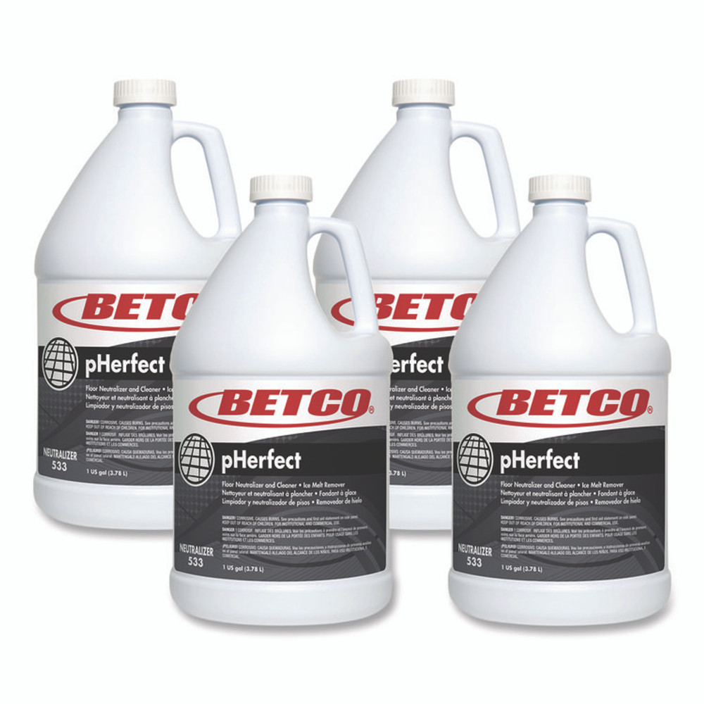 BETCO CORPORATION 5330400 pHerfect Floor Neutralizer and Cleaner, Characteristic Scent, 1 gal Bottle, 4/Carton