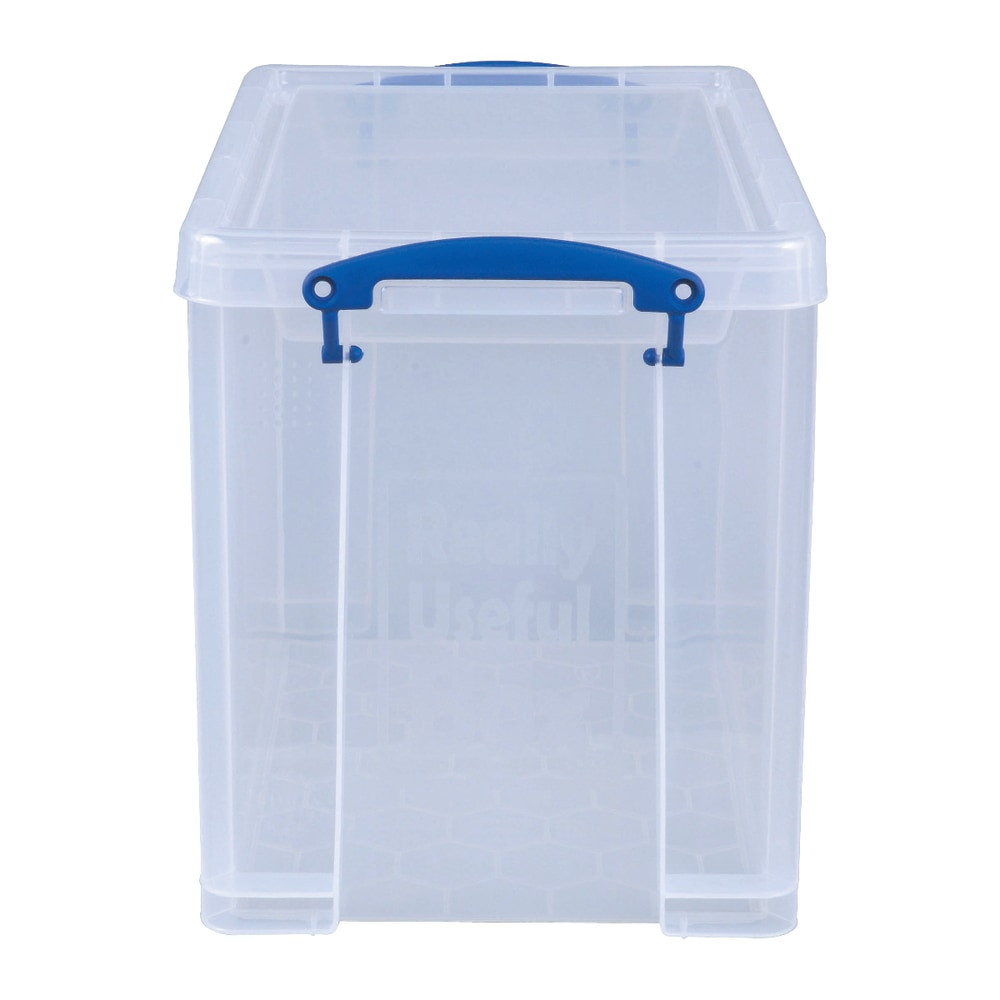 REALLY USEFUL PRODUCTS LTD 19C Really Useful Box Plastic Storage Container With Built-In Handles And Snap Lid, 19 Liters, 14 1/2in x 10 1/4in x 11 1/8in, Clear