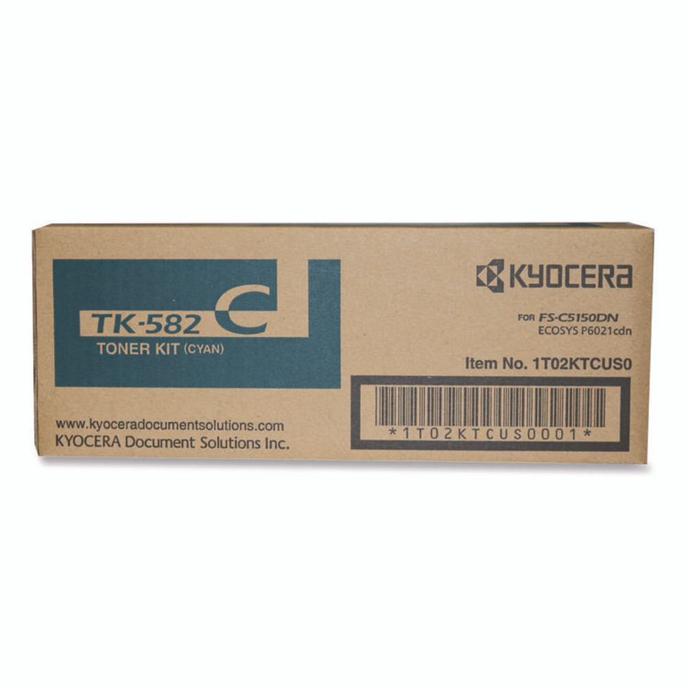 MITA Kyocera TK582C TK582C High-Yield Toner, 2,800 Page-Yield, Cyan