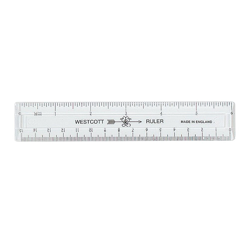 ACME UNITED CORPORATION 45016 Acme Durable Plastic 6in Clear Ruler