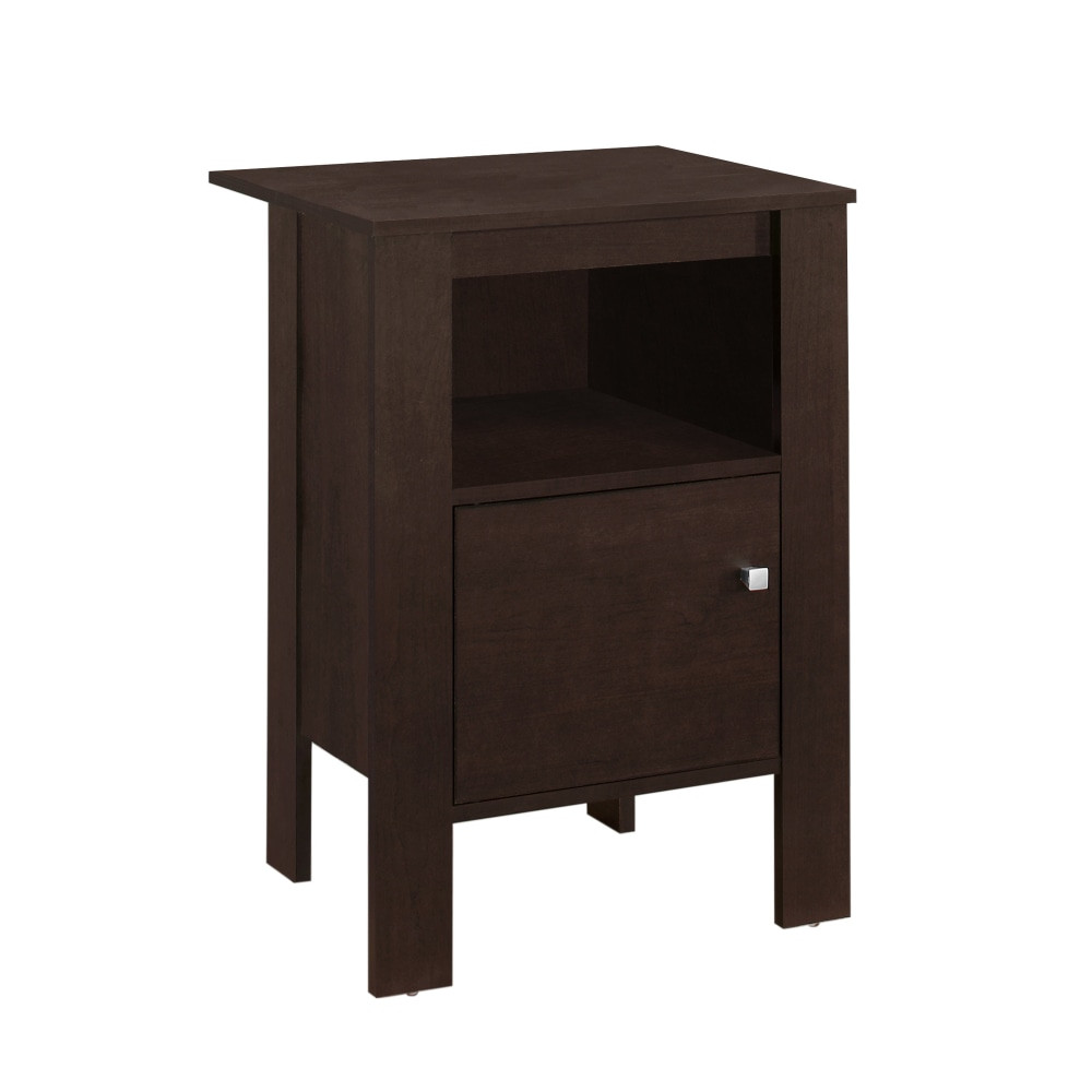 MONARCH PRODUCTS Monarch Specialties I 2135  Emiliano Accent Table, 24-1/4inH x 17-1/4inW x 14inD, Cappuccino