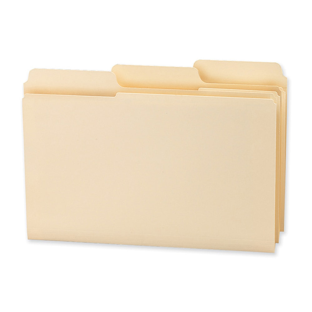 SMEAD MFG CO 15395 Smead 1/3-Cut 2-Ply SuperTab File Folders, Legal Size, Manila, Box Of 100