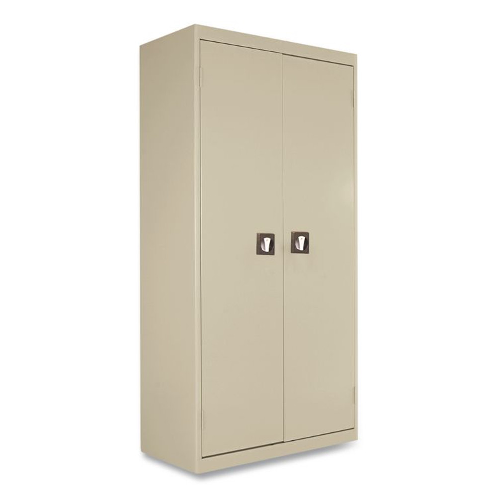 ALERA CM6615PY Space Saver Storage Cabinet, Four Shelves, 30w x 15d x 66h, Putty