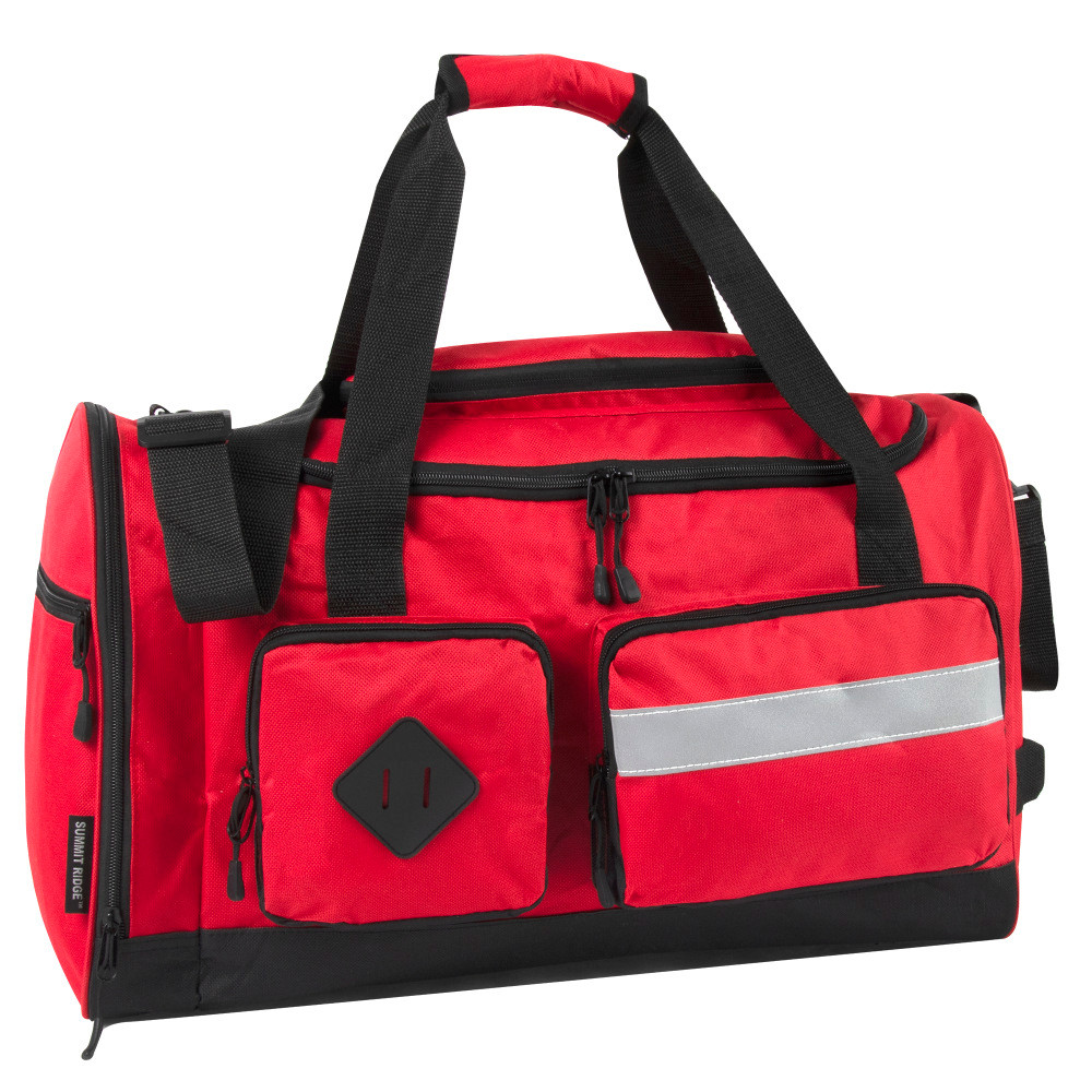 A.D. SUTTON & SONS/PACESETTER 7030RED Summit Ridge Polyester Duffel, 12inH x 20inW x 9inD, Red