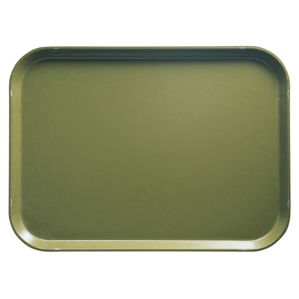 CAMBRO MFG. CO. Cambro 1520428  Camtray Rectangular Serving Trays, 15in x 20-1/4in, Olive, Pack Of 12 Trays