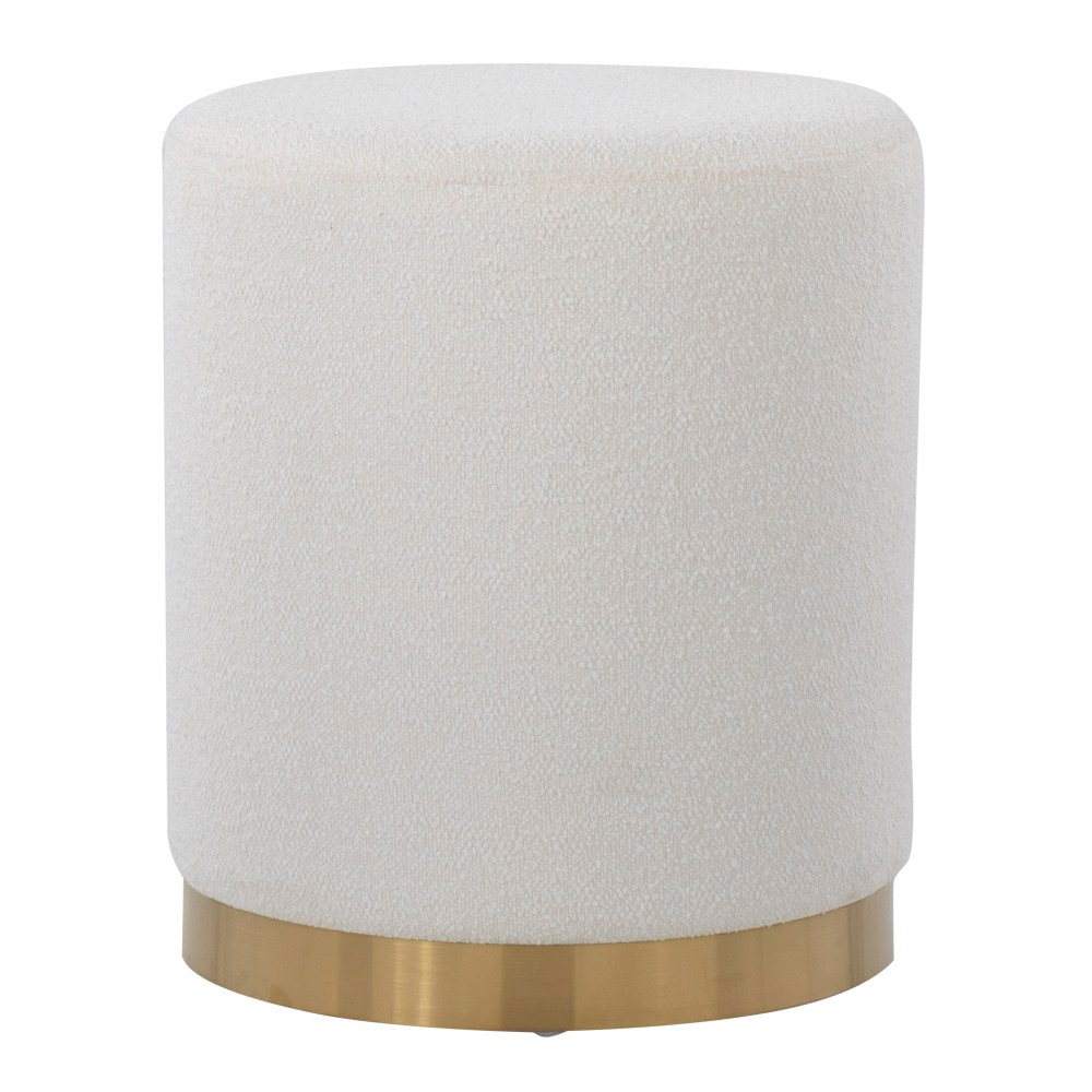 LUMISOURCE, LLC OT-MARLA TXT CR LumiSource Marla Ottoman, Cream/Gold