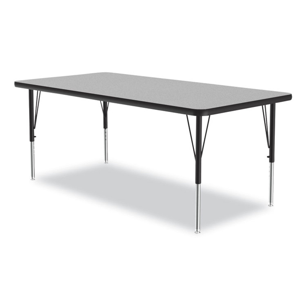 CORRELL, INC. 3060TF1595K4 Height-Adjustable Activity Tables, Rectangular, 60w x 30d x 19h, Gray Granite, 4/Pallet