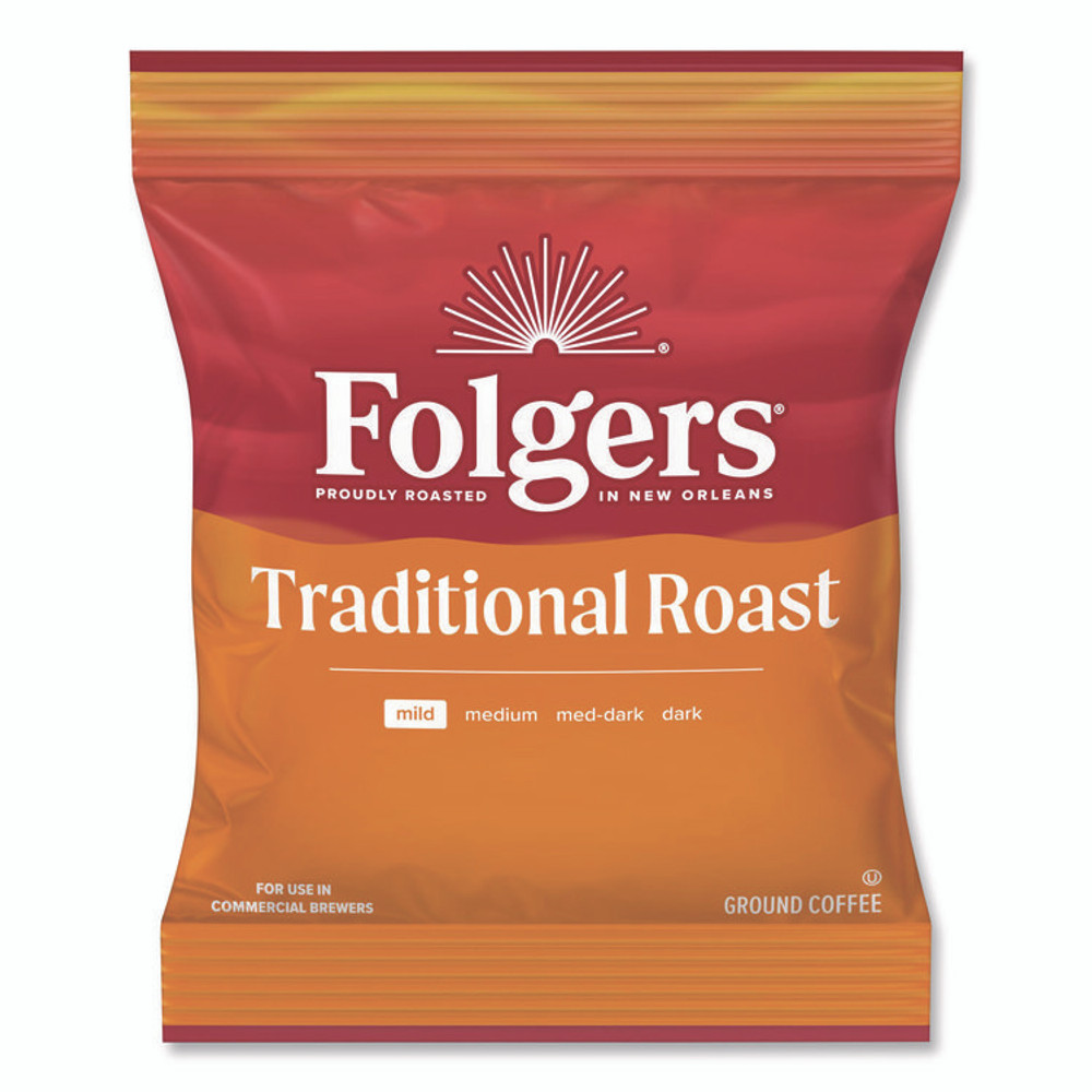 KEURIG DR PEPPER Folgers® 63006 Traditional Roast Ground Coffee Fraction Packs, Traditional Roast, 2oz, 42/Carton