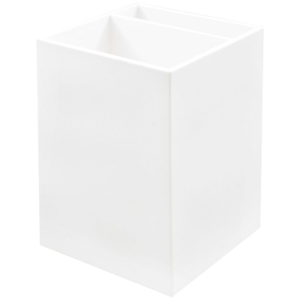 JAM PAPER AND ENVELOPE 341WH JAM Paper Pen Holder, 3-7/8inH x 2-3/4inW x 2-3/4inD, White