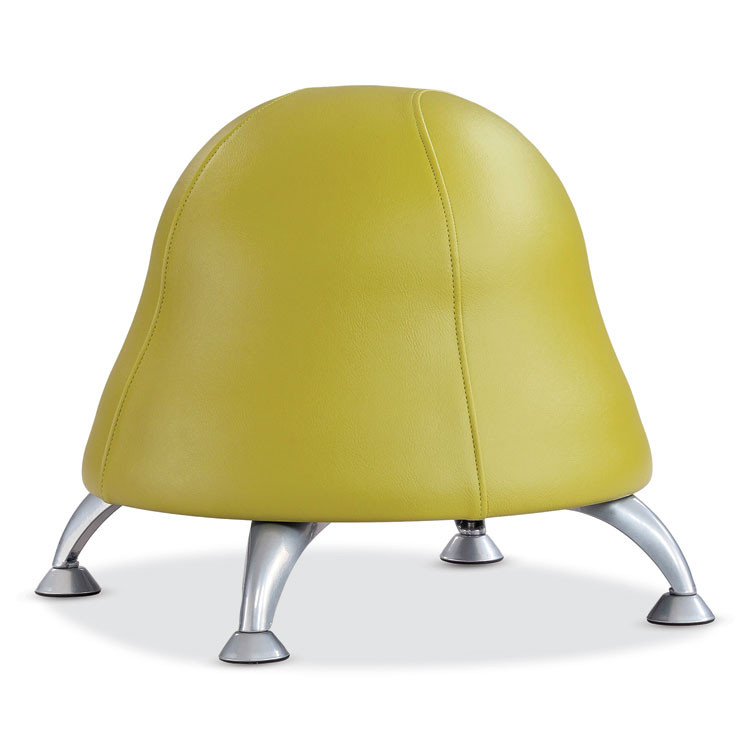 SAFCO PRODUCTS 4756GV Runtz Ball Chair, Backless, Supports Up to 250 lb, Green Vinyl Seat, Silver Base