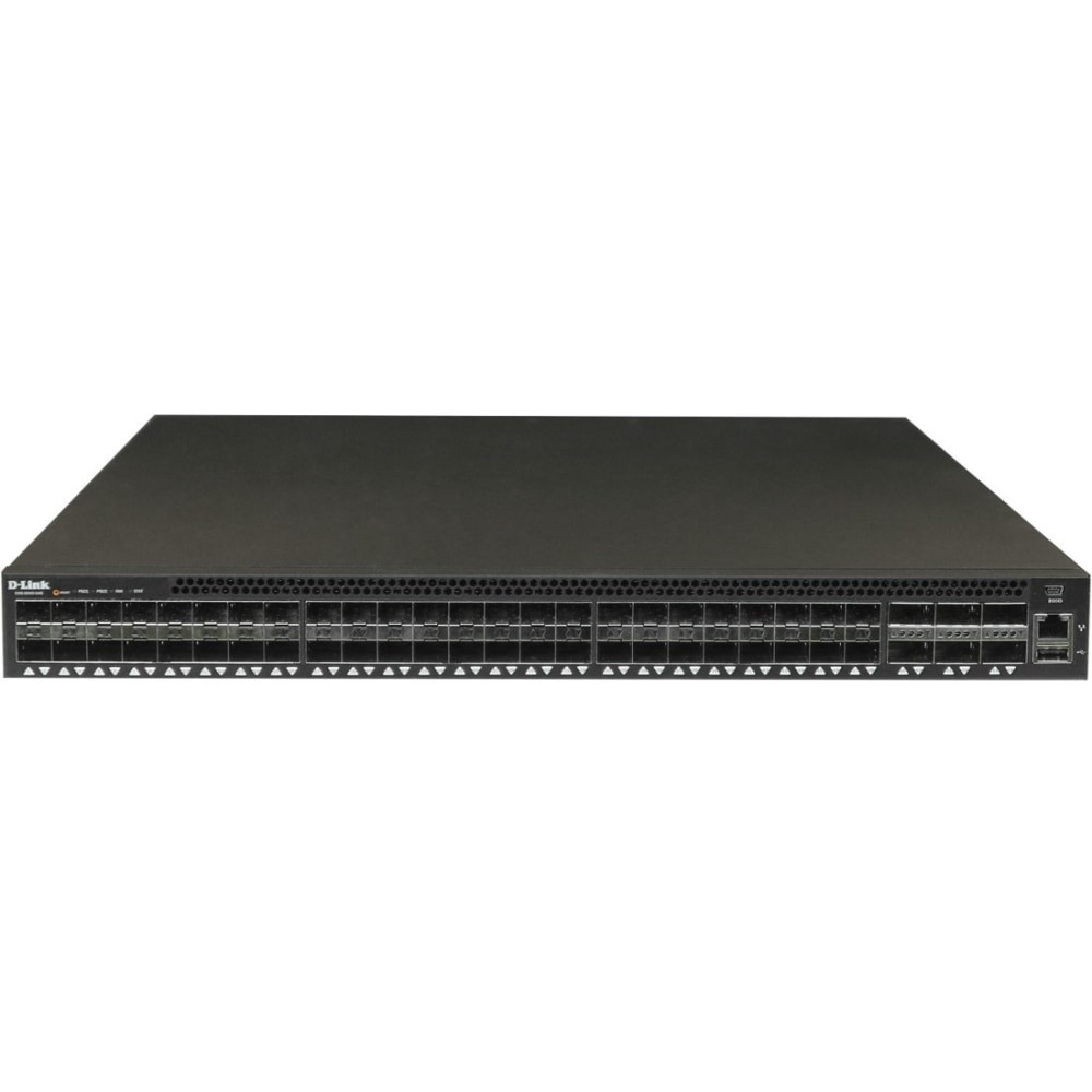 D-LINK SYSTEMS USA, INC. D-Link DXS-5000-54S/AF-PNF  54 Port 10GbE/40GbE Open Network Switch - Manageable - 3 Layer Supported - Modular - Optical Fiber - 1U High - Rack-mountable, Cabinet Mount - Lifetime Limited Warranty