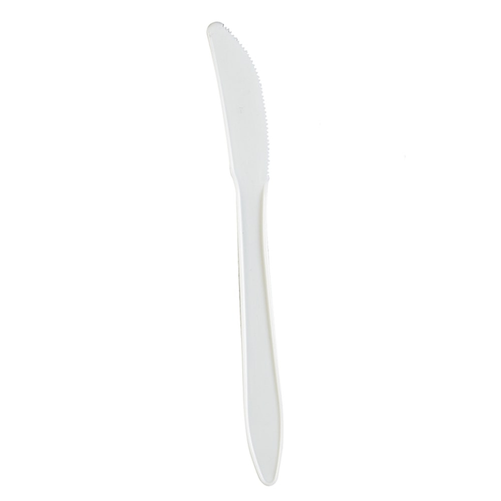 GENUINE JOE 20001  Heavy/Medium-Weight Polypropylene Knives, White, Box Of 1,000