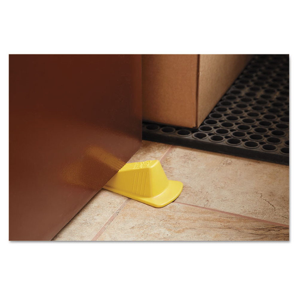 MASTER CASTER COMPANY 00966 Giant Foot Doorstop, No-Slip Rubber Wedge, 3.5w x 6.75d x 2h, Safety Yellow