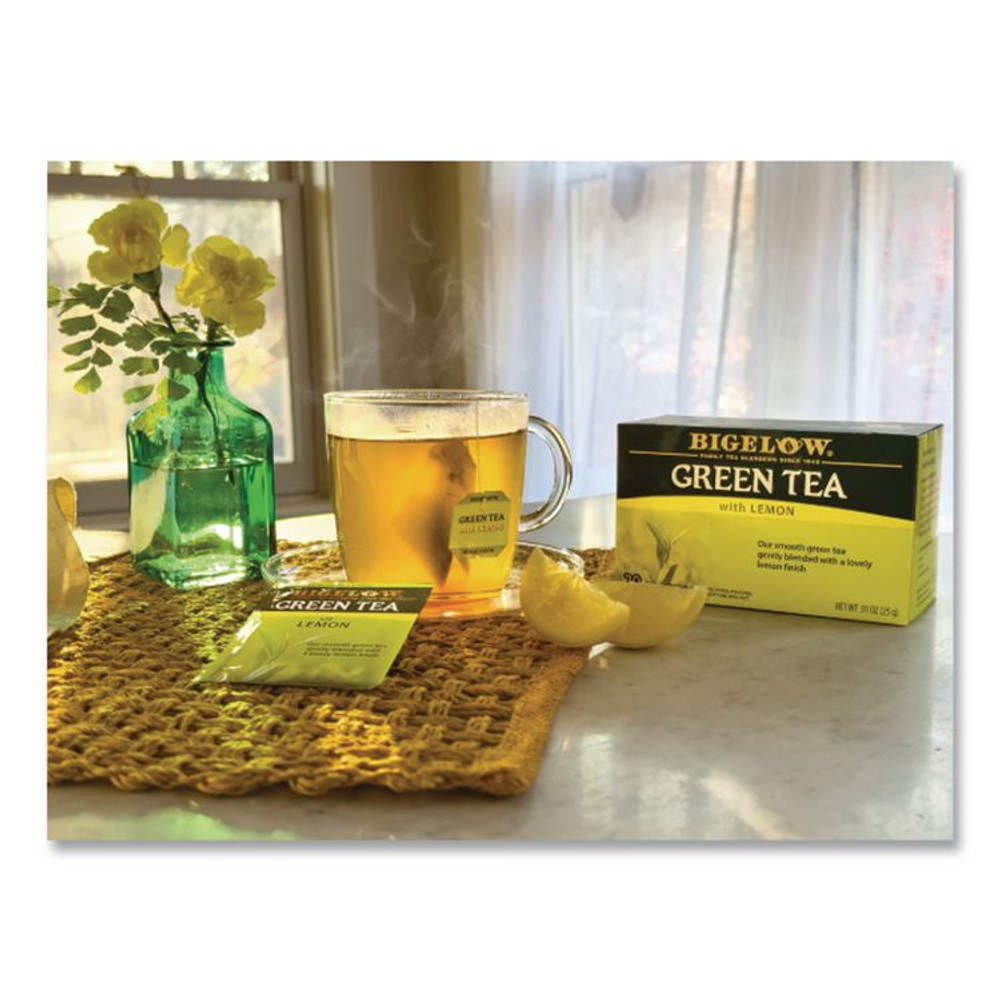 KEURIG DR PEPPER Bigelow® 10346 Green Tea with Lemon, Lemon, 0.34 lbs, 28/Box