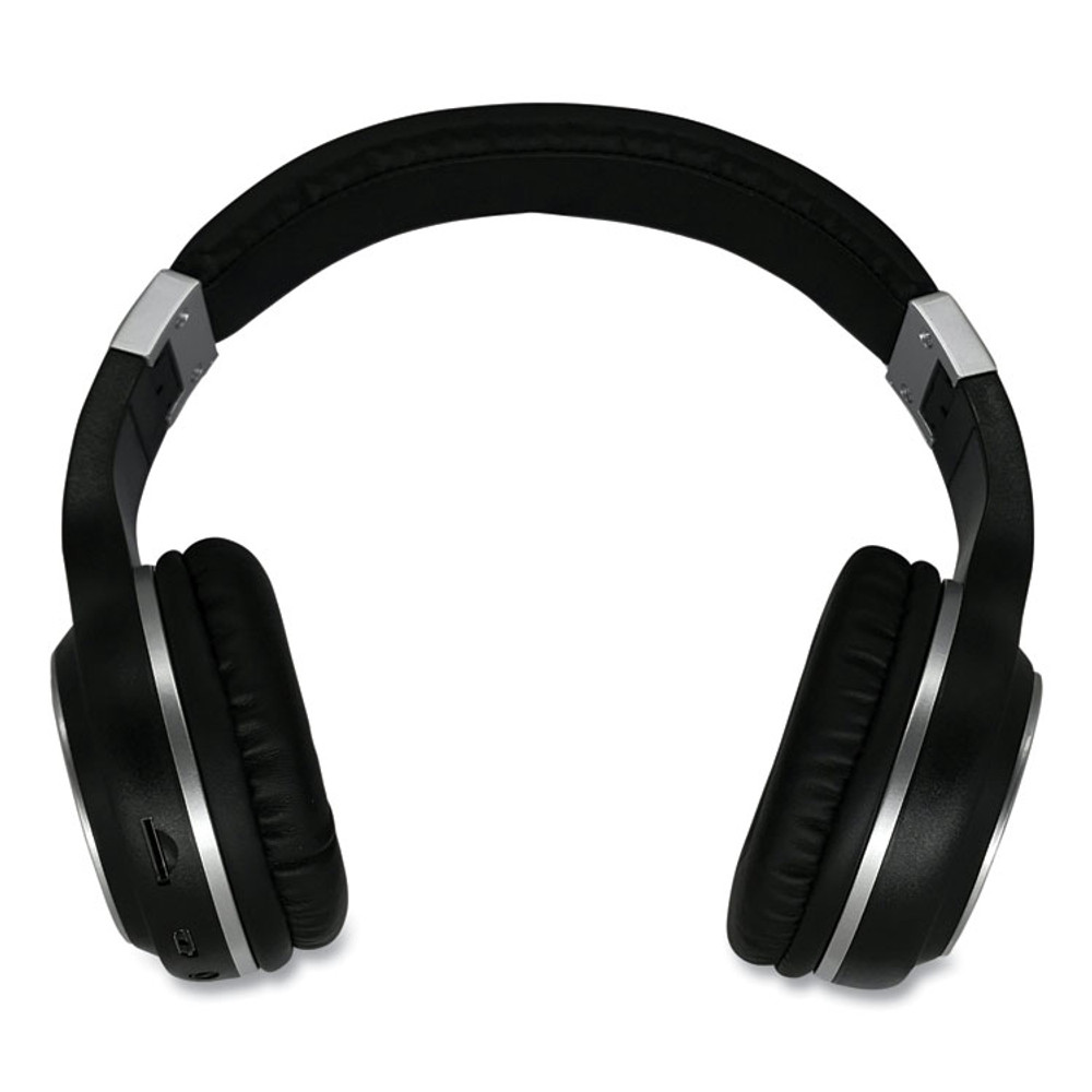 CREATIVE MARKETING, INC. Morpheus 360® HP5500B SERENITY Stereo Wireless Headphones with Microphone, 3 ft Cord, Black/Silver