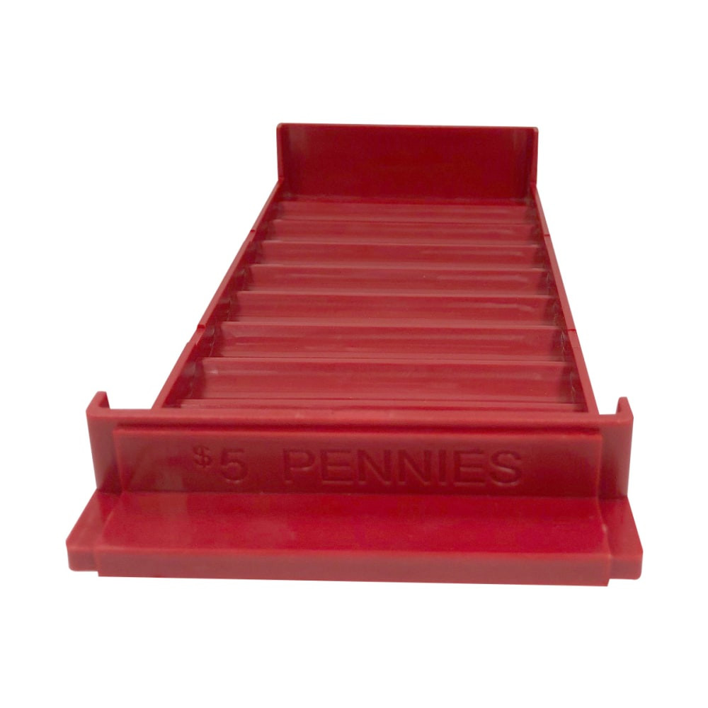 CONTROL, INC. Control Group 560560-ST  Coin Trays, Pennies, Red, Pack Of 4 Trays