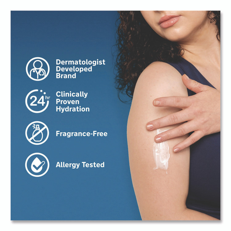 JOHNSON & JOHNSON Lubriderm® 48323EA Skin Therapy Hand and Body Lotion, 16 oz Pump Bottle, Fragrance-Free