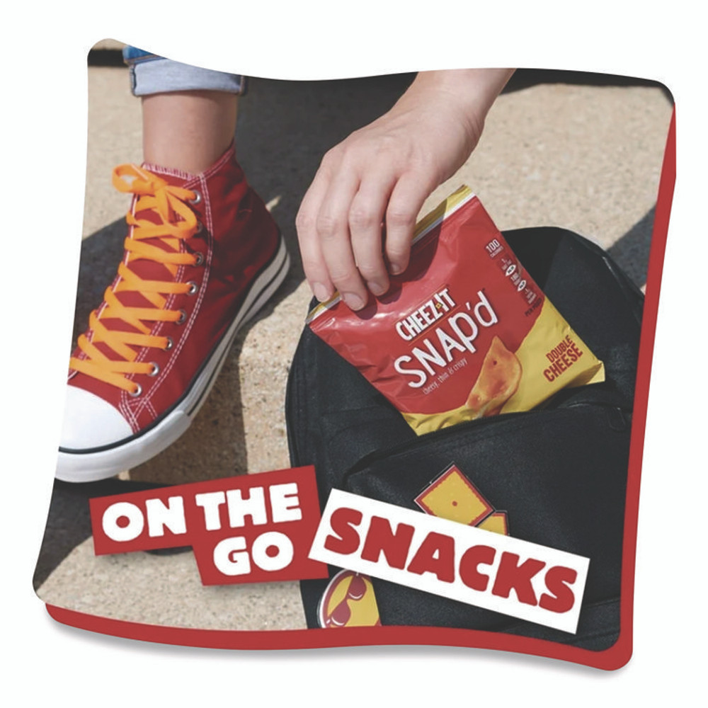 KELLOGG'S Sunshine® 11422 Cheez-it Snap'd Crackers, Double Cheese, 2.2 oz Pouch, 6/Pack