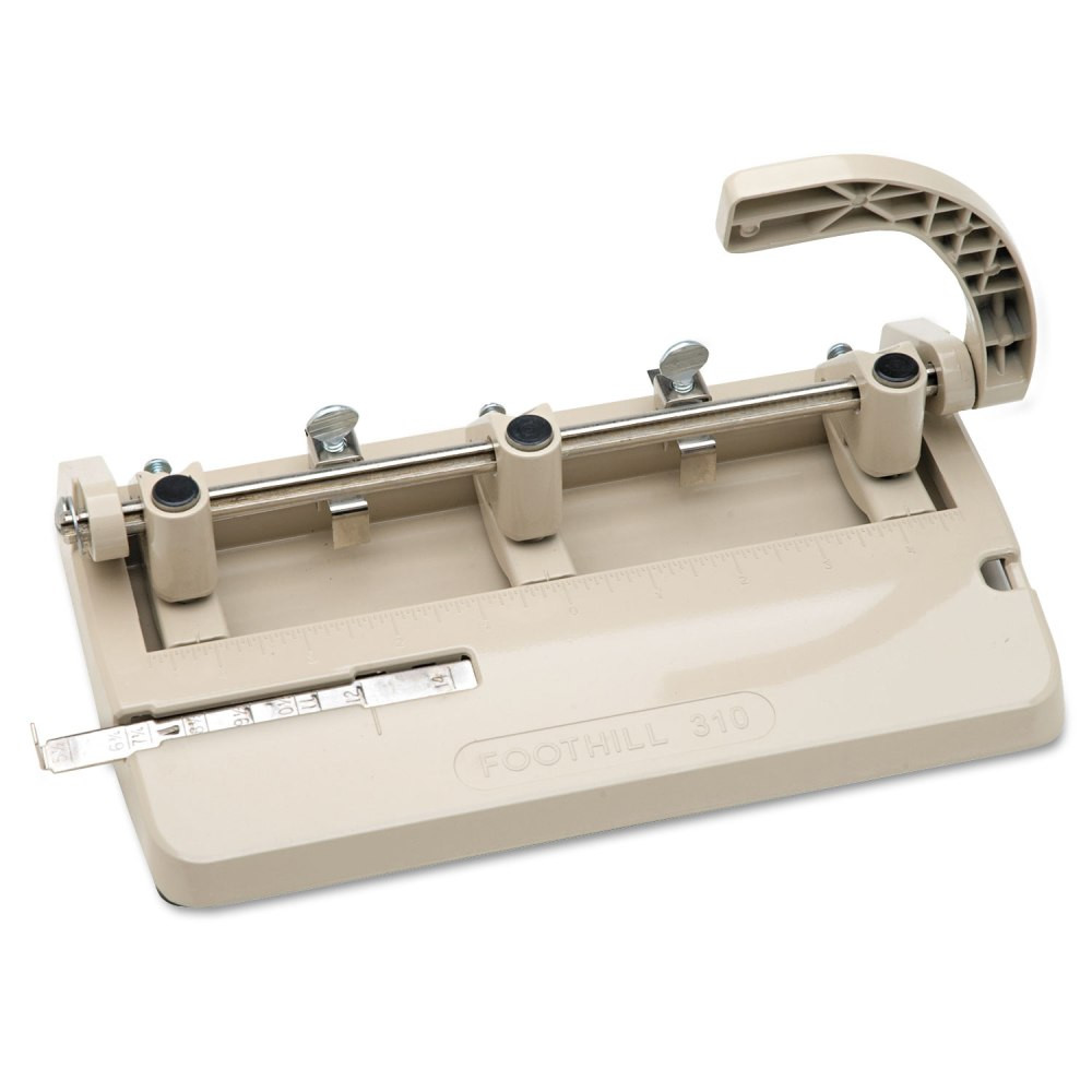 NATIONAL INDUSTRIES FOR THE BLIND 1394101 SKILCRAFT Heavy-Duty 3-Hole Punch, 13/32in Holes, Beige (AbilityOne 7520-00-139-4101)